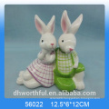 Cutely giftware ceramic easter rabbit for decor